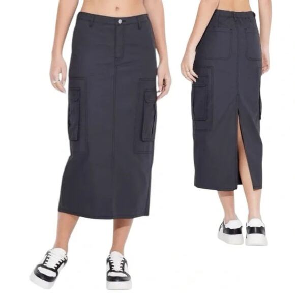 Wild Fable Women's Cargo Maxi Skirt Dark Gray Size XS - Picture 1 of 6